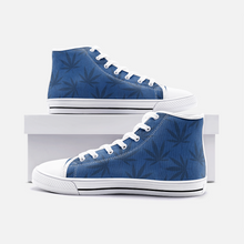 Load image into Gallery viewer, Righteous Bud&#39;s Unisex Blue Cannabis High Top Shoes