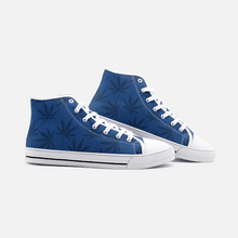 Load image into Gallery viewer, Righteous Bud&#39;s Unisex Blue Cannabis High Top Shoes
