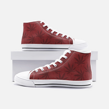 Load image into Gallery viewer, Righteous Bud&#39;s Unisex Red Cannabis High Top Shoes