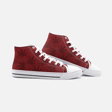 Load image into Gallery viewer, Righteous Bud&#39;s Unisex Red Cannabis High Top Shoes