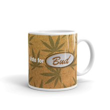 Load image into Gallery viewer, Vote for Bud Mug Green Leaf / Gold Hemp