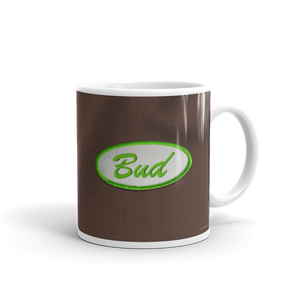 Green and Brown Shop Shirt Bud Mug