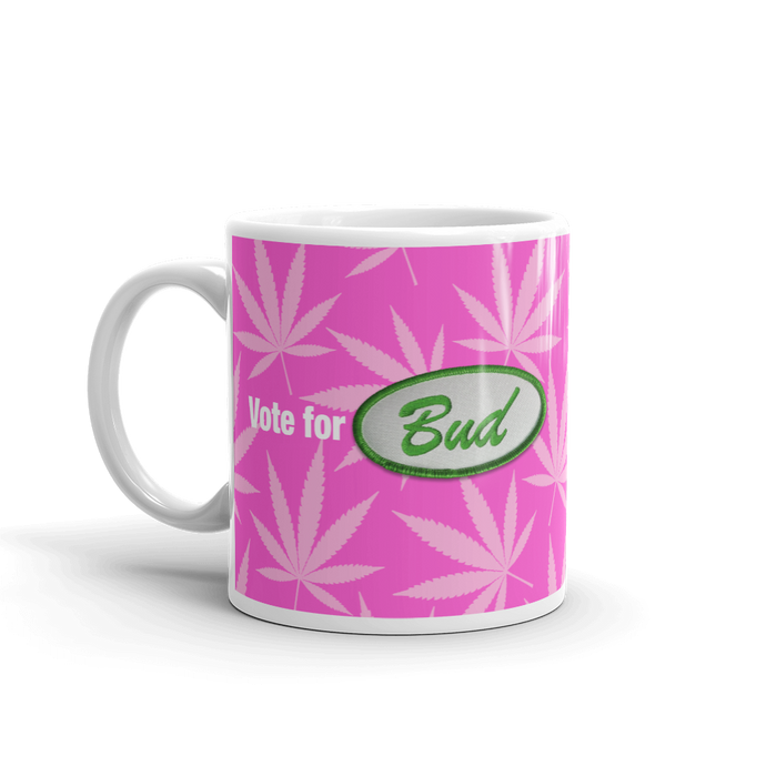 Righteous Bud's Vote for Bud Mug – Pink and Green