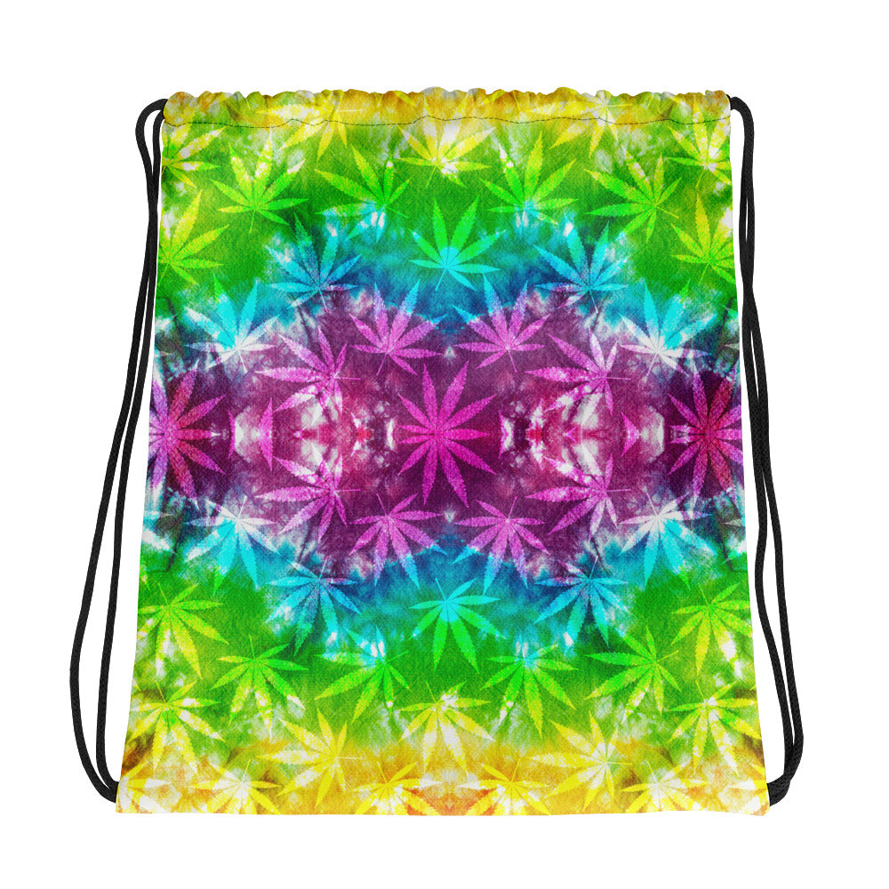 Righteous Bud's Tie-Dye Flower Power Drawstring Bag