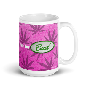 Vote for Bud Mug Pink Leaf / Pink Hemp