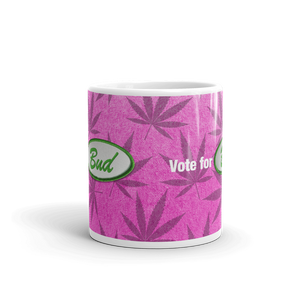 Vote for Bud Mug Pink Leaf / Pink Hemp