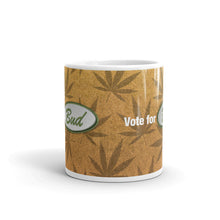 Load image into Gallery viewer, Vote for Bud Mug Brown Leaf / Gold Hemp