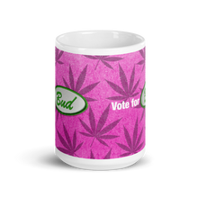 Load image into Gallery viewer, Vote for Bud Mug Pink Leaf / Pink Hemp