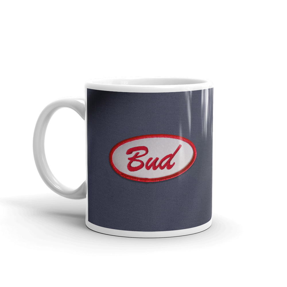Bud's Blue Shop Shirt Mug