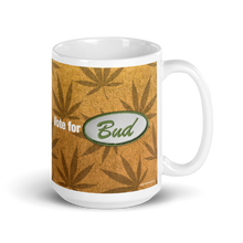 Load image into Gallery viewer, Vote for Bud Mug Brown Leaf / Gold Hemp
