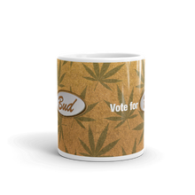 Load image into Gallery viewer, Vote for Bud Mug Green Leaf / Gold Hemp