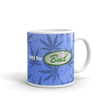 Load image into Gallery viewer, Vote for Bud Blue Denim Green Patch Mug