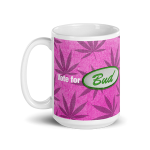 Vote for Bud Mug Pink Leaf / Pink Hemp
