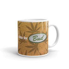 Load image into Gallery viewer, Vote for Bud Mug Brown Leaf / Gold Hemp