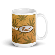Load image into Gallery viewer, Vote for Bud Mug Green Leaf / Gold Hemp