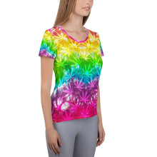 Load image into Gallery viewer, Righteous Bud&#39;s Flower Power Women&#39;s Athletic T-shirt