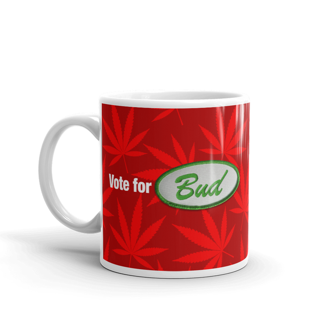 Righteous Bud's Vote for Bud Mug – Red and Green