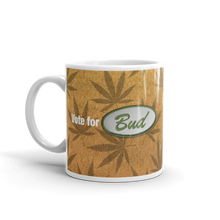 Load image into Gallery viewer, Vote for Bud Mug Brown Leaf / Gold Hemp
