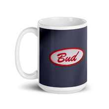 Load image into Gallery viewer, Bud&#39;s Blue Shop Shirt Mug