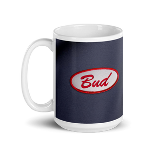 Bud's Blue Shop Shirt Mug