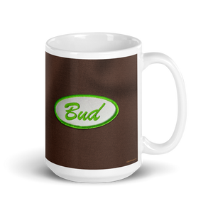 Green and Brown Shop Shirt Bud Mug